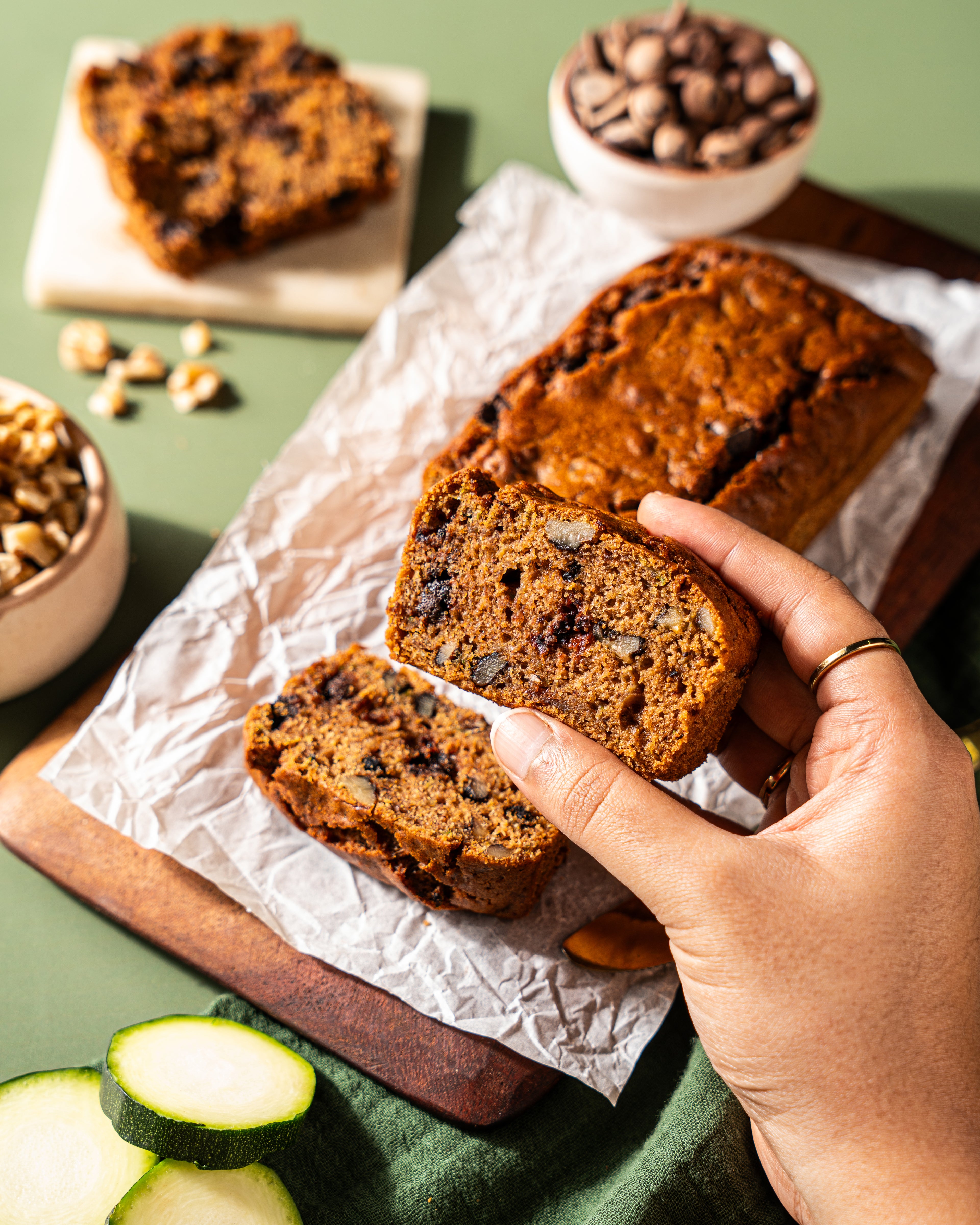Zucchini Dark Chocolate Loaf
